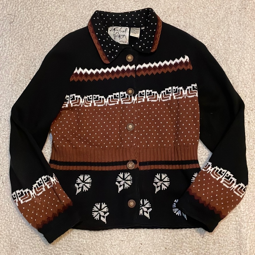 Michael Simon Petites Vintage Cardigan Sweater